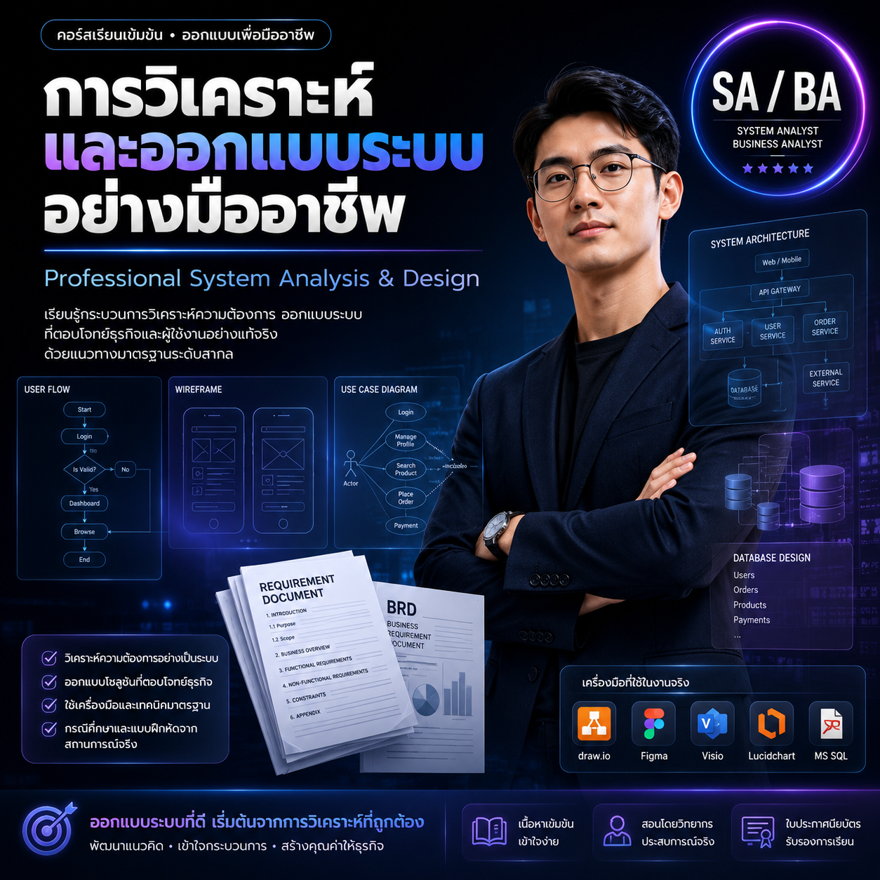 วิเคราะห์และออกแบบระบบอย่างมืออาชีพ