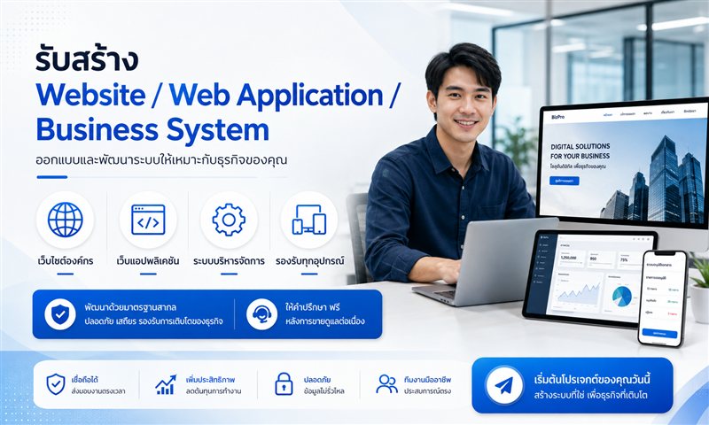 รับสร้าง Website / Web Application / Business System