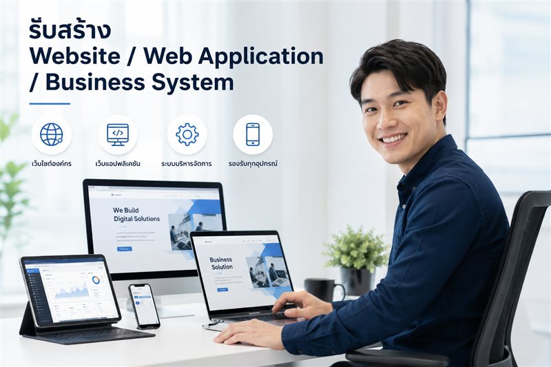 รับพัฒนาระบบ ERP / CRM / HRM / POS / Booking / Accounting